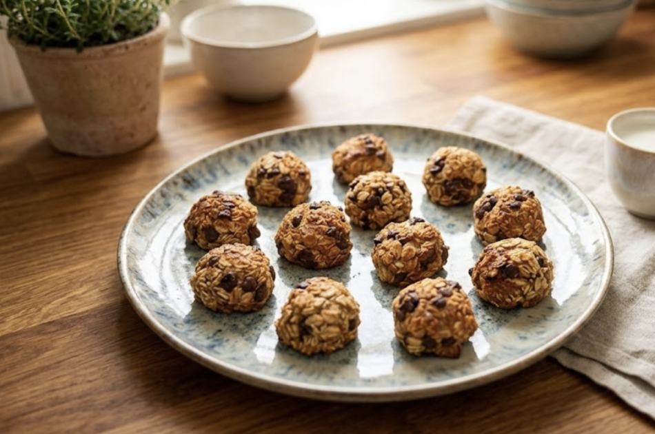 Zdravé mlsání – Banánové sušenky s ovesnými vločkami, připravené v horkovzdušné troubě!