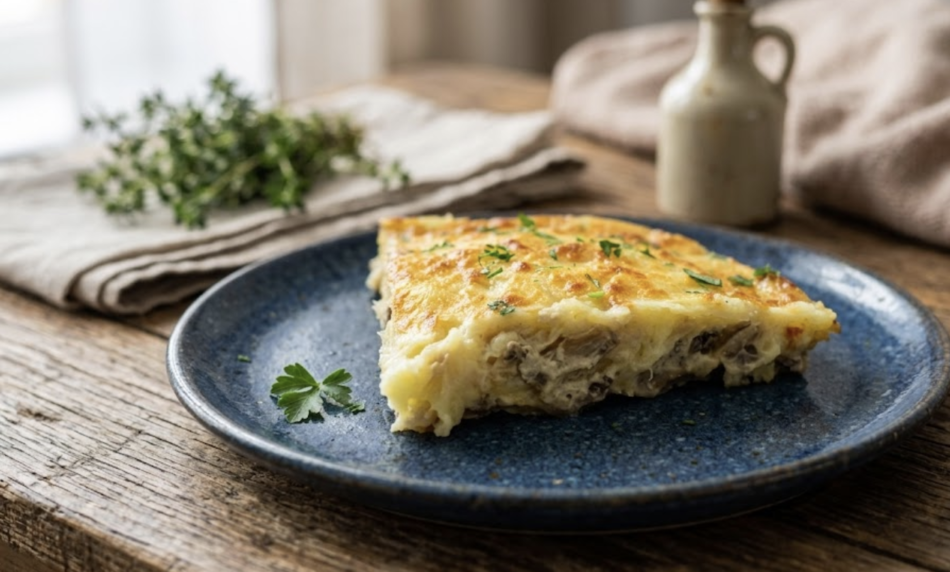 Vyzkoušejte tyto zapečené houby s bramborovou kaší a sýrem – Snadná příprava!