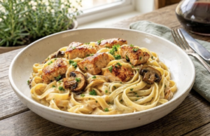 Rychlý a jednoduchý recept na vynikající kuřecí na smetaně a houbách!