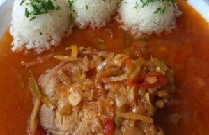 Cikánské vepřové žebírko s rýží: Poctivá klasika s lečem