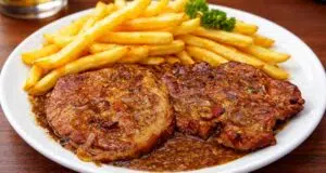 Vepřová krkovice na černém pivu: Šťavnaté pečené maso s poctivou omáčkou!