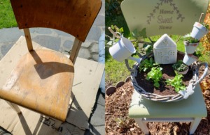 Proměňte starou rozvrzanou židli v královnu vaší zahrady