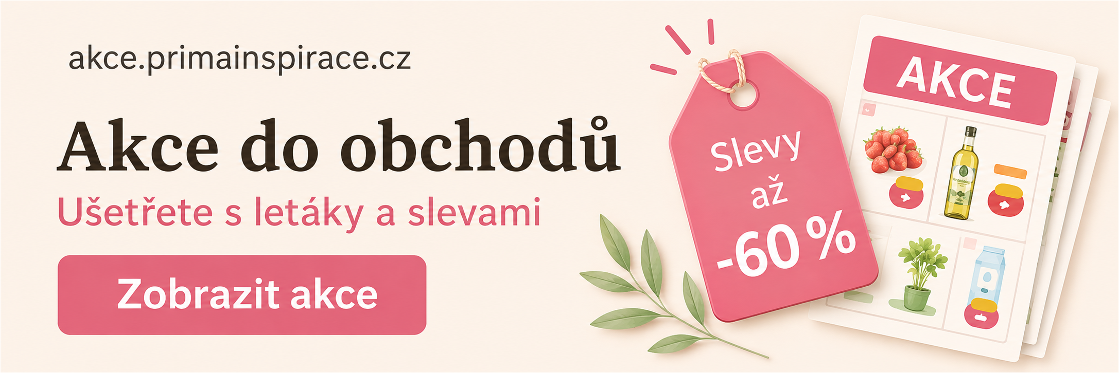 Akce do obchodů - ušetřete s letáky a slevami