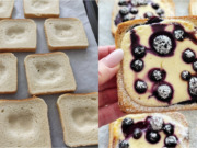 Bleskové cheesecake tousty s borůvkami z horkovzdušné fritézy i trouby