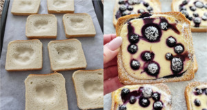 Bleskové cheesecake tousty s borůvkami z horkovzdušné fritézy i trouby