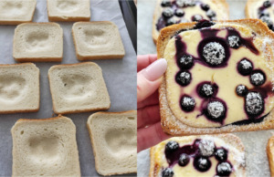 Bleskové cheesecake tousty s borůvkami z horkovzdušné fritézy i trouby