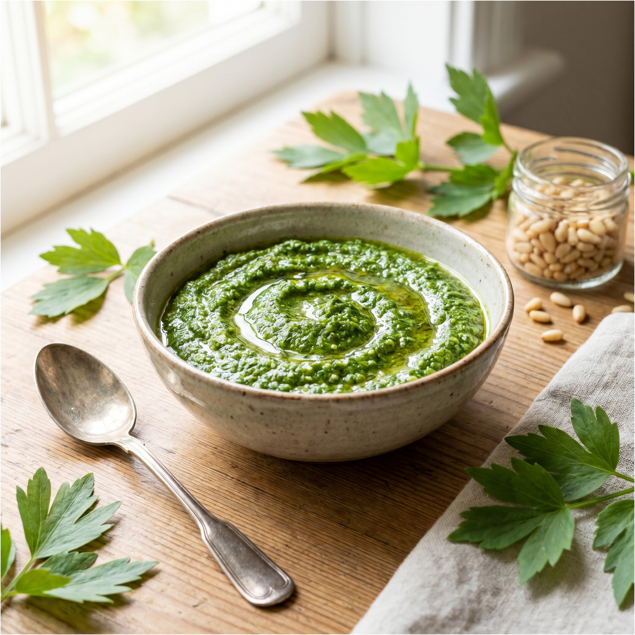 Hotové libečkové pesto.