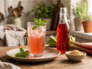 Osvěžující domácí rebarborový sirup s třtinovým cukrem: Ideální pro letní limonády