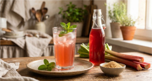 Osvěžující domácí rebarborový sirup s třtinovým cukrem: Ideální pro letní limonády