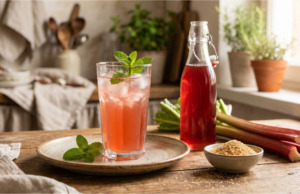 Osvěžující domácí rebarborový sirup s třtinovým cukrem: Ideální pro letní limonády