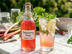 Osvěžující domácí rebarborový sirup s třtinovým cukrem: Ideální pro letní limonády