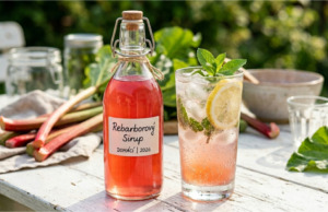 Osvěžující domácí rebarborový sirup s třtinovým cukrem: Ideální pro letní limonády
