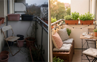 Balkon jako z časopisu za pár korun: Proměňte malý prostor pomocí truhlíků, světýlek a bylinek