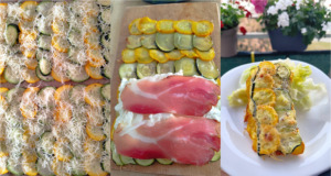 Fit cuketová roláda se sýrem Cottage, Mozzarellou a Schwarzwaldskou šunkou