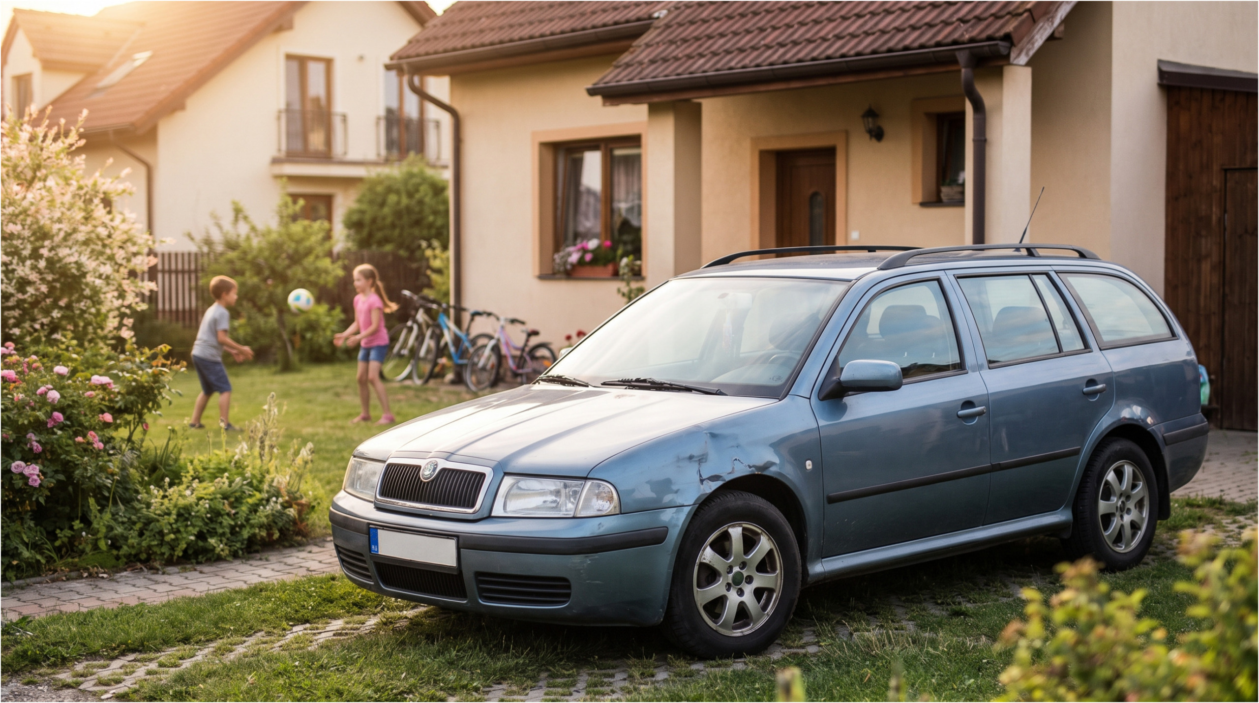 Staré auto rodiny Petry.
